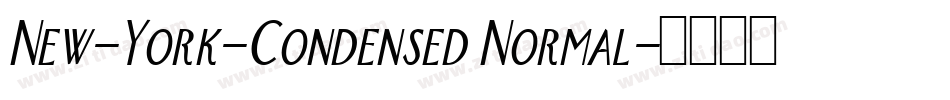 New-York-Condensed Normal字体转换